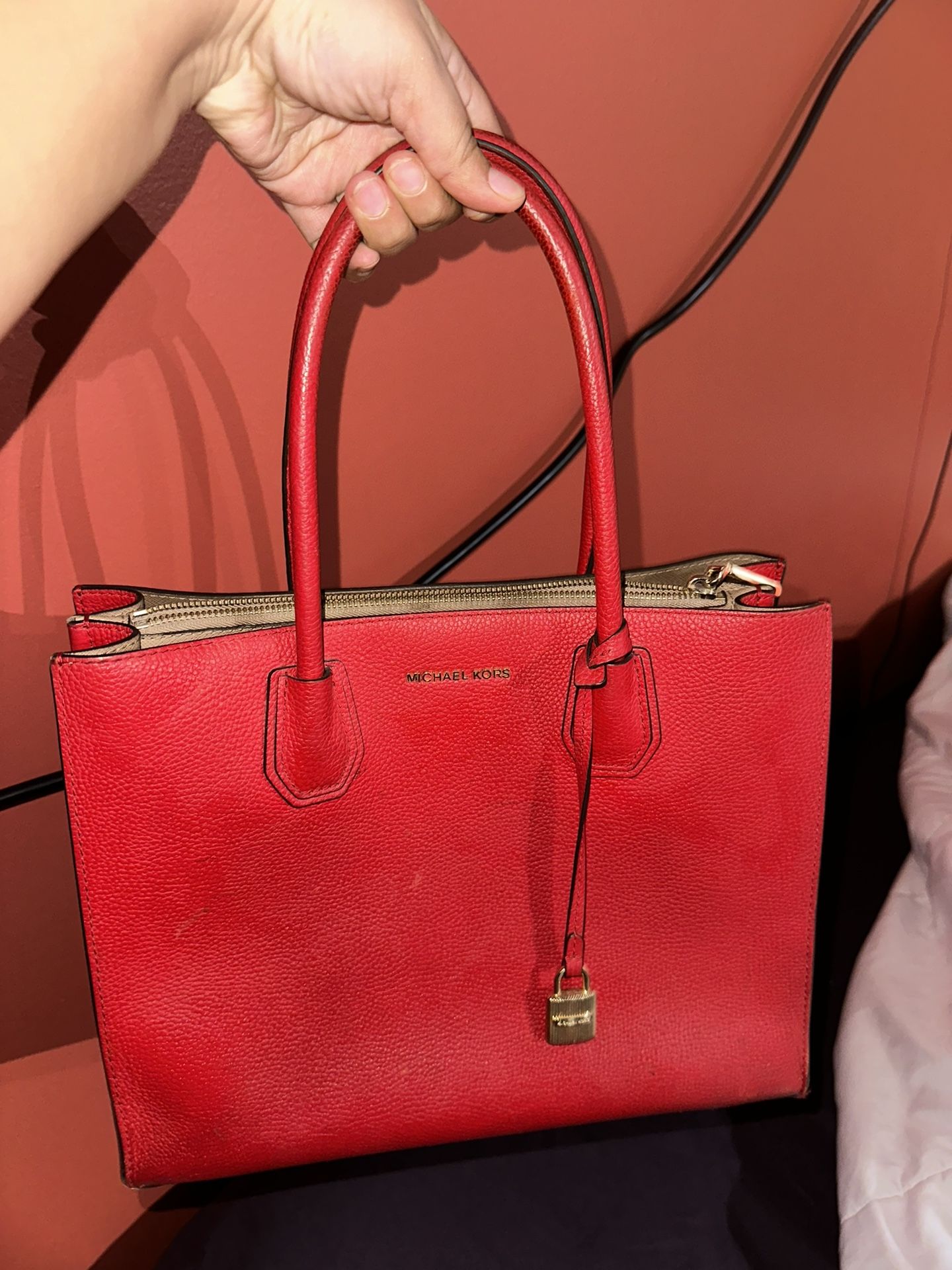 Red Michael Kors Handbag
