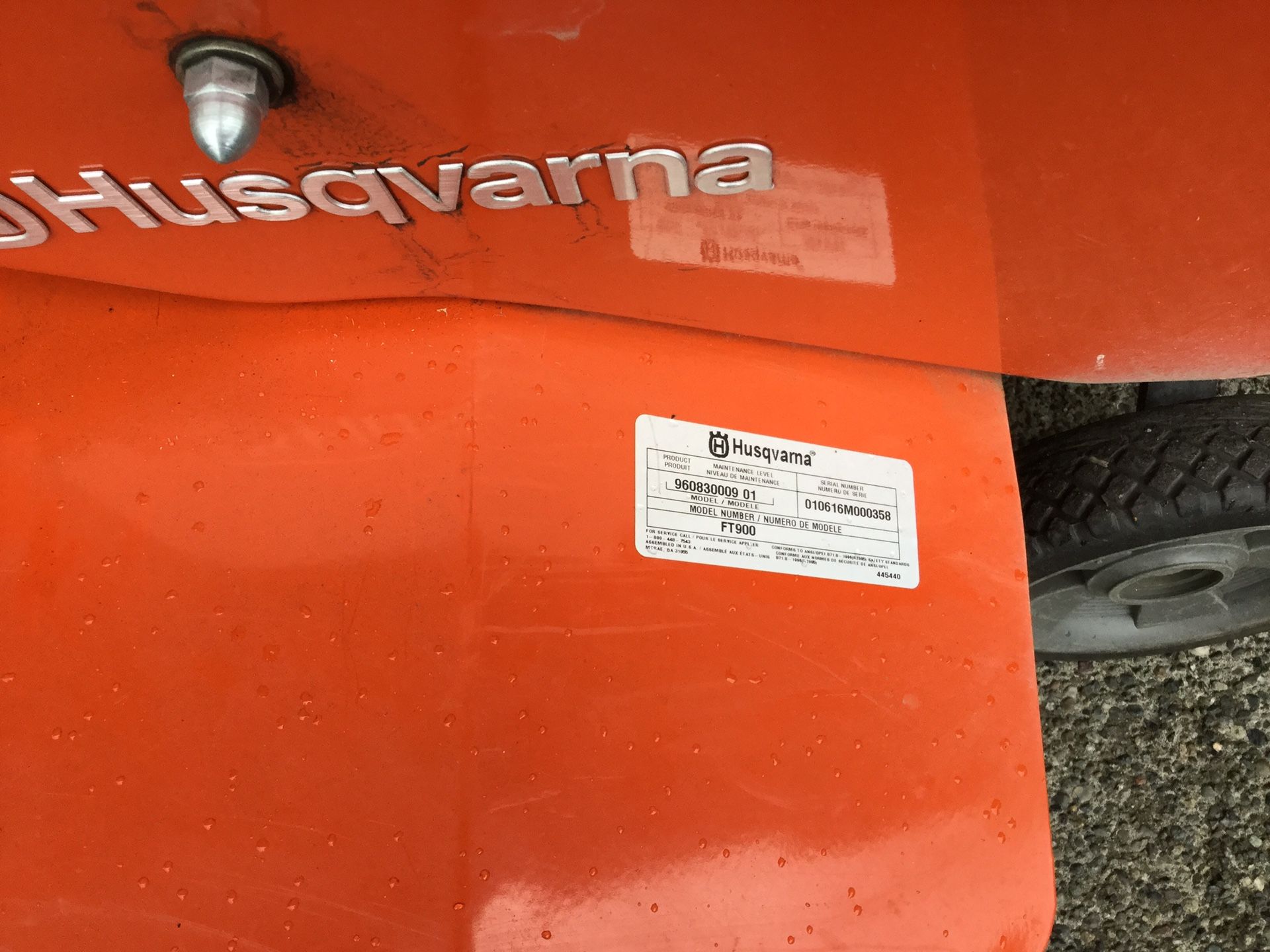 Husqvarna FT900 Gas Powered Roto Tiller / Rotary Tiller for Sale in