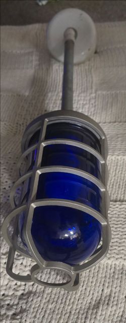 Cobalt blue glass vaporproof industrial light