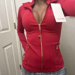 red Lululemon define jacket