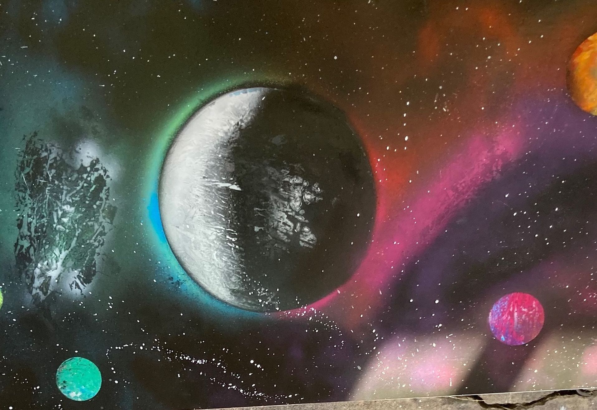 Custom Painted Galaxy Table