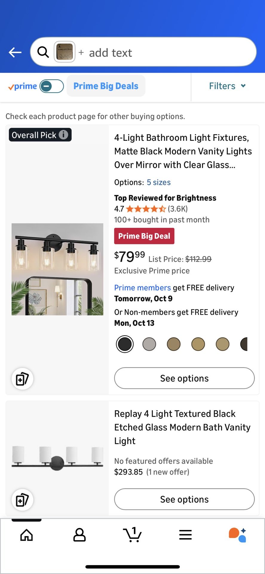 4 Lights Bathroom Light Fixture