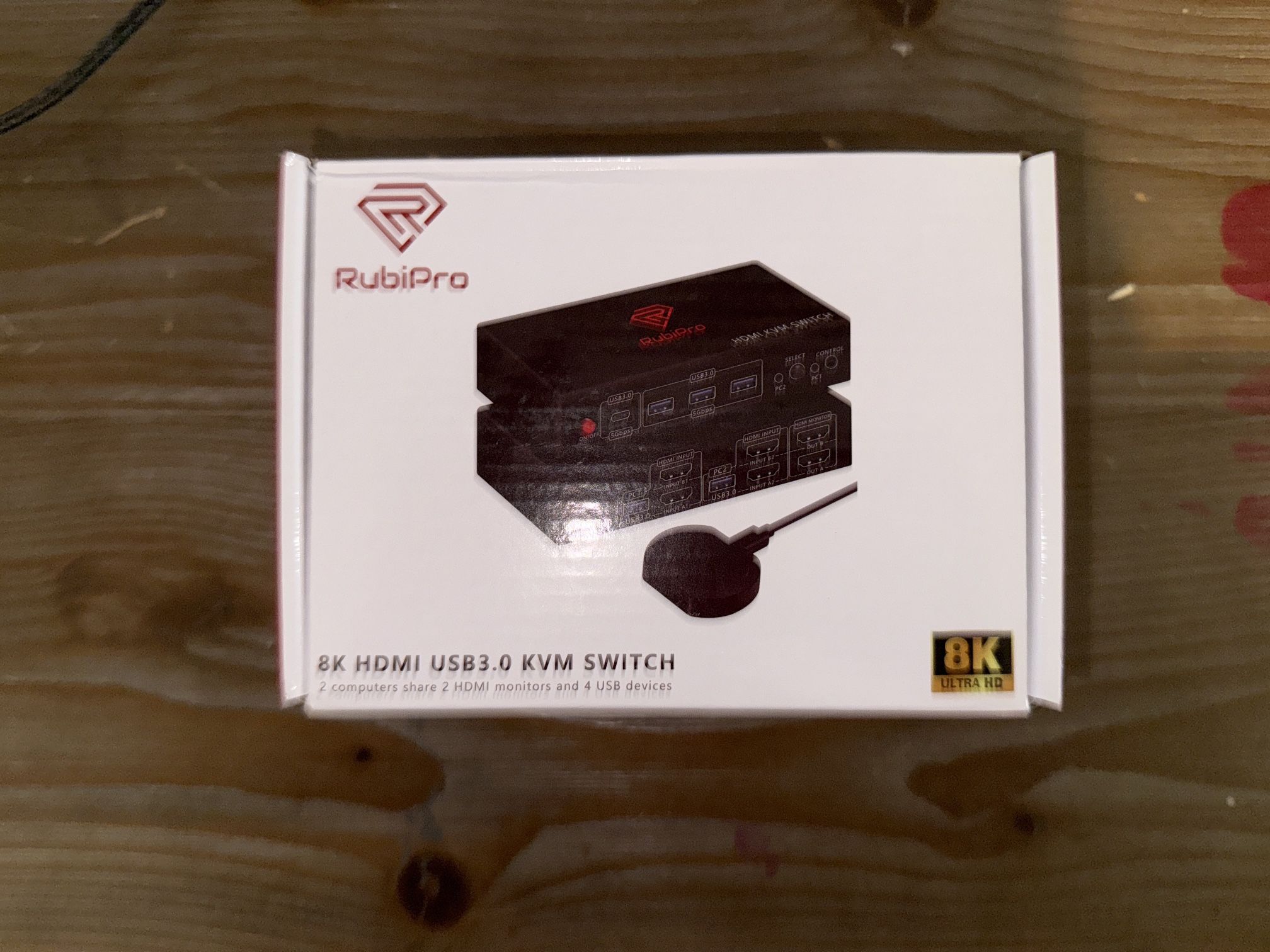 8K HDMI KVM Switch 2 Monitors 2 Computers