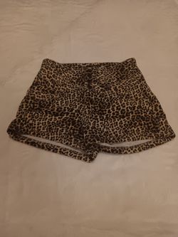 Leopard Print Mini Shorts