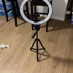 Touchable Ring Light With Phone Holder 