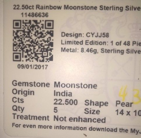 Rainbow Moonstone Silver Necklace