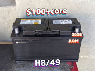 AGM Car Battery Group Size 49/H8