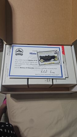 Collection History of Chevrolet 1:32 Die-Cast - SET COMPLETE WITH CASES AND CERTIFICATED