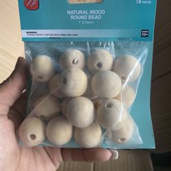 Natural Wood Round Beads 