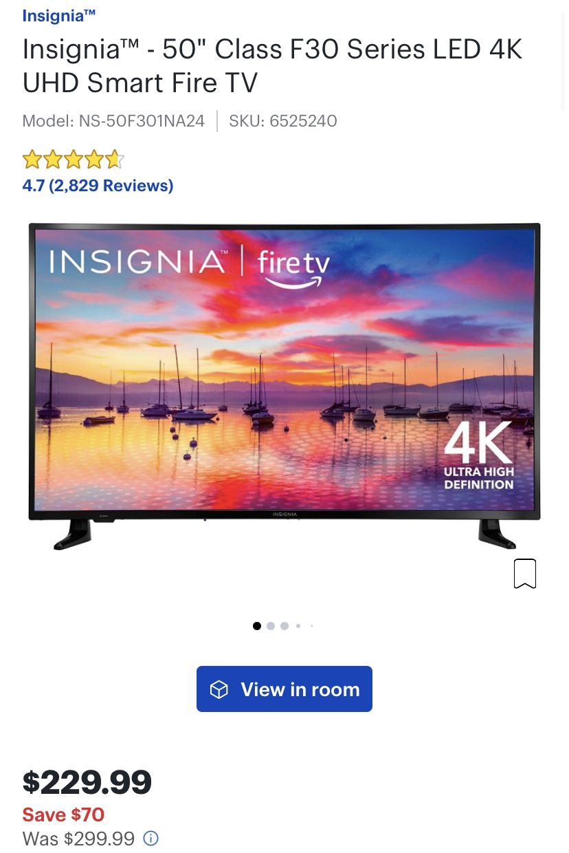 Insignia™ - 50" Class F30 Series I FD 4K UHD Smart Fire TV