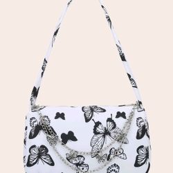 Butterfly Zipper Small Shoulder Bag