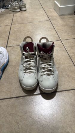 Air Jordan 6 Maroon White High-Top Sneakers