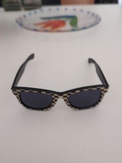 Sunglasses checkered design made in japan