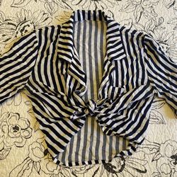 Stripped Shirt 🤍💙