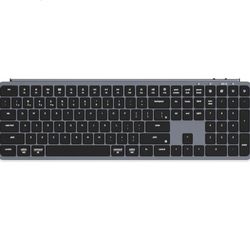 Keychron B6 Pro Ultra-Thin Wireless Keyboard, Full-Size ZMK with Numeric Keypad Quiet Typing, 2.4 GHz/Bluetooth 5.2/Wired Connection Long Battery Life