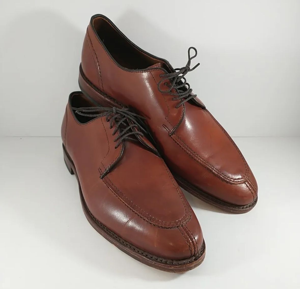 Allen Edmonds LaSalle Brown Leather Mens Lace Up Oxford Dress Shoes Size 8.5 D