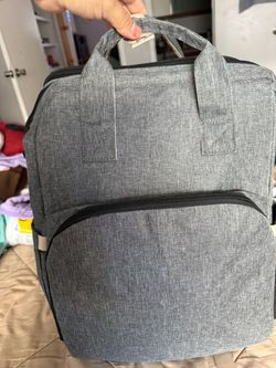 Grey diaper bag