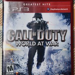 Call of Duty: World at War (Sony Playstation 3, PS3, 2008) With Manual Tested