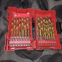 Milwaukee 29 Piece Titanium Drill Bits Brand New