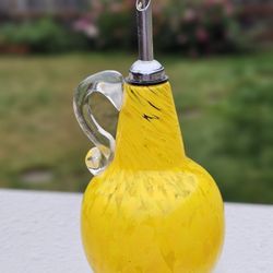Hand-blown Glass Oil Decanter
