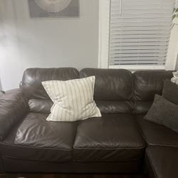 Cindy Crawford Leather Sectional 