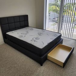 Cama Con Gaveta Negra 