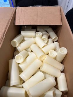 Box of plastic candles