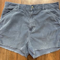 American Eagle Blue Corduroy Highest Rise 90s Boyfriend Short Size 12 (See Desc)