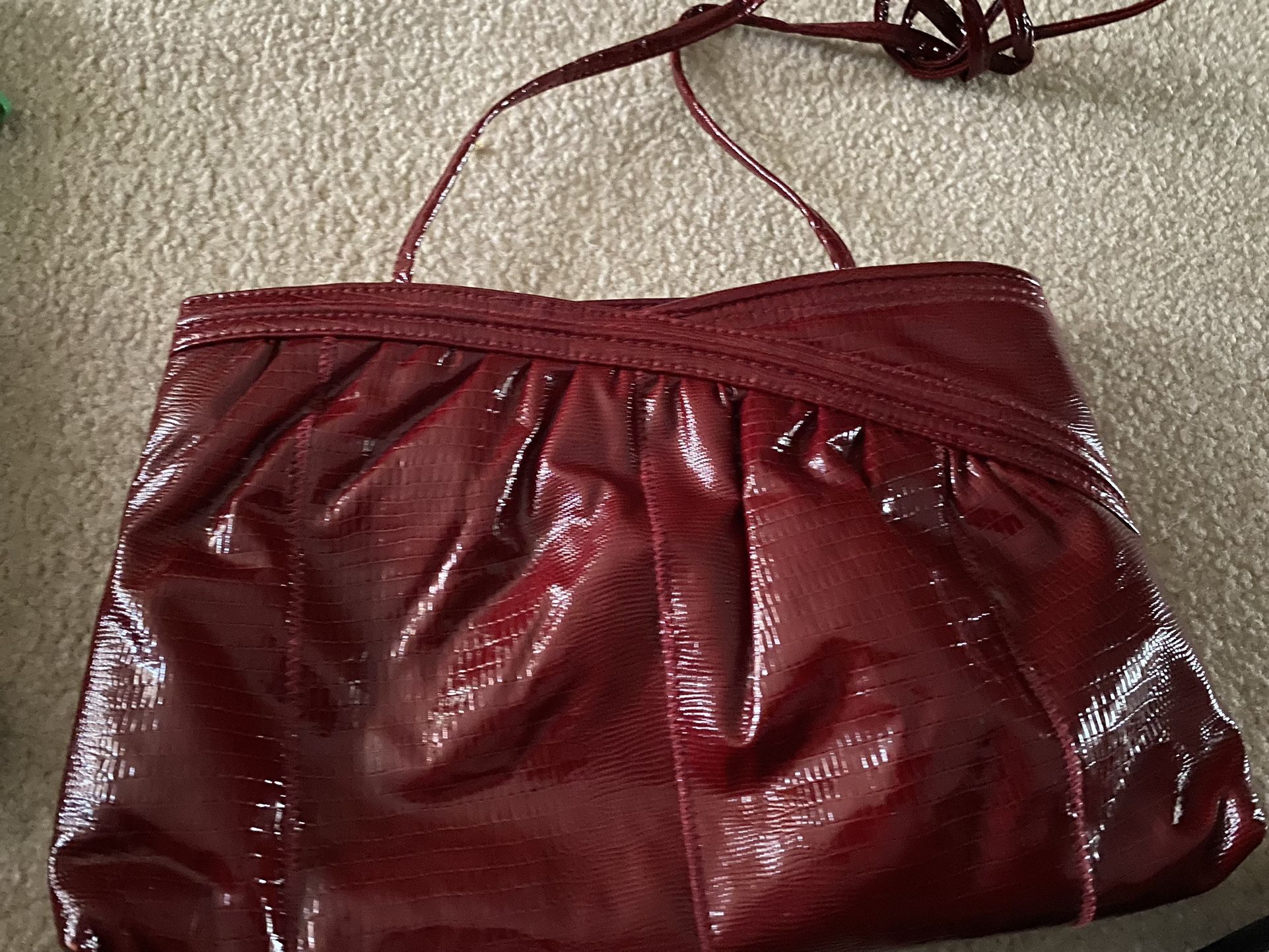 Snake Skin Purse Combo-Black and Burgundy