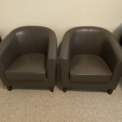 Kasala Grey Barrel Chairs (pair)