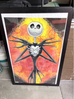 Jack skellington glow in the dark poster