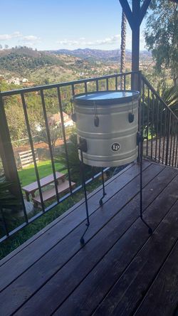 Latin percussion drum LP 16” steel Raw series floor tom