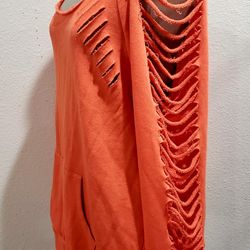 Retro Orange Lightweight Sweater size Woman's Large 