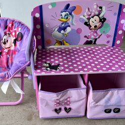 Minnie Mouse Bench and Chair Set