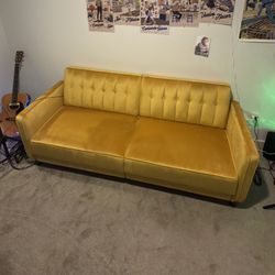 Suede Sofabed (Barely Used)