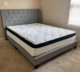 New king size bed with pillow top mattress