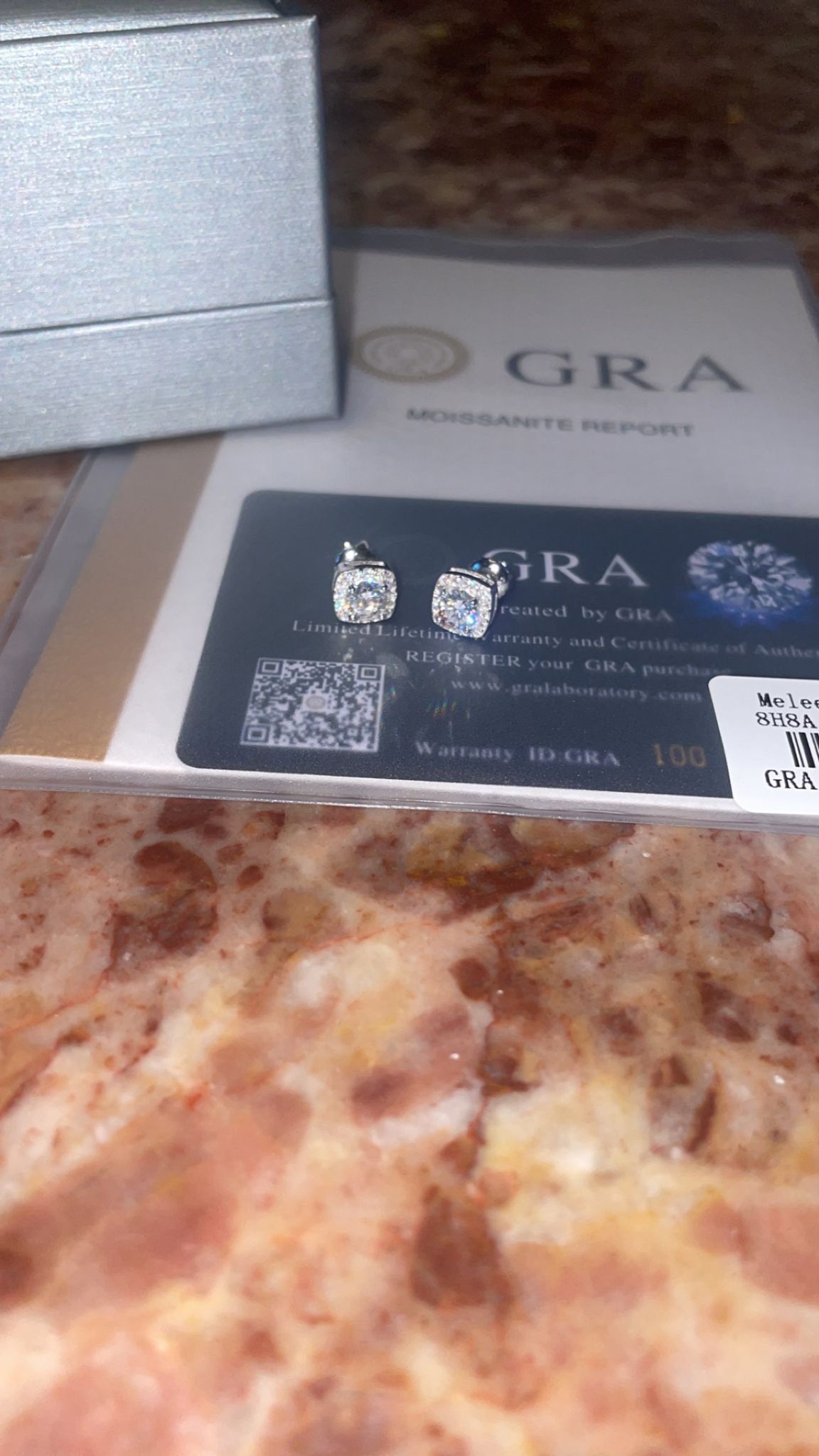 Moissiante Stones Vvs 4ct Silver Earrings (PASSES DIAMOND TESTER)