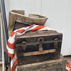 2 Large Vintage Trunks