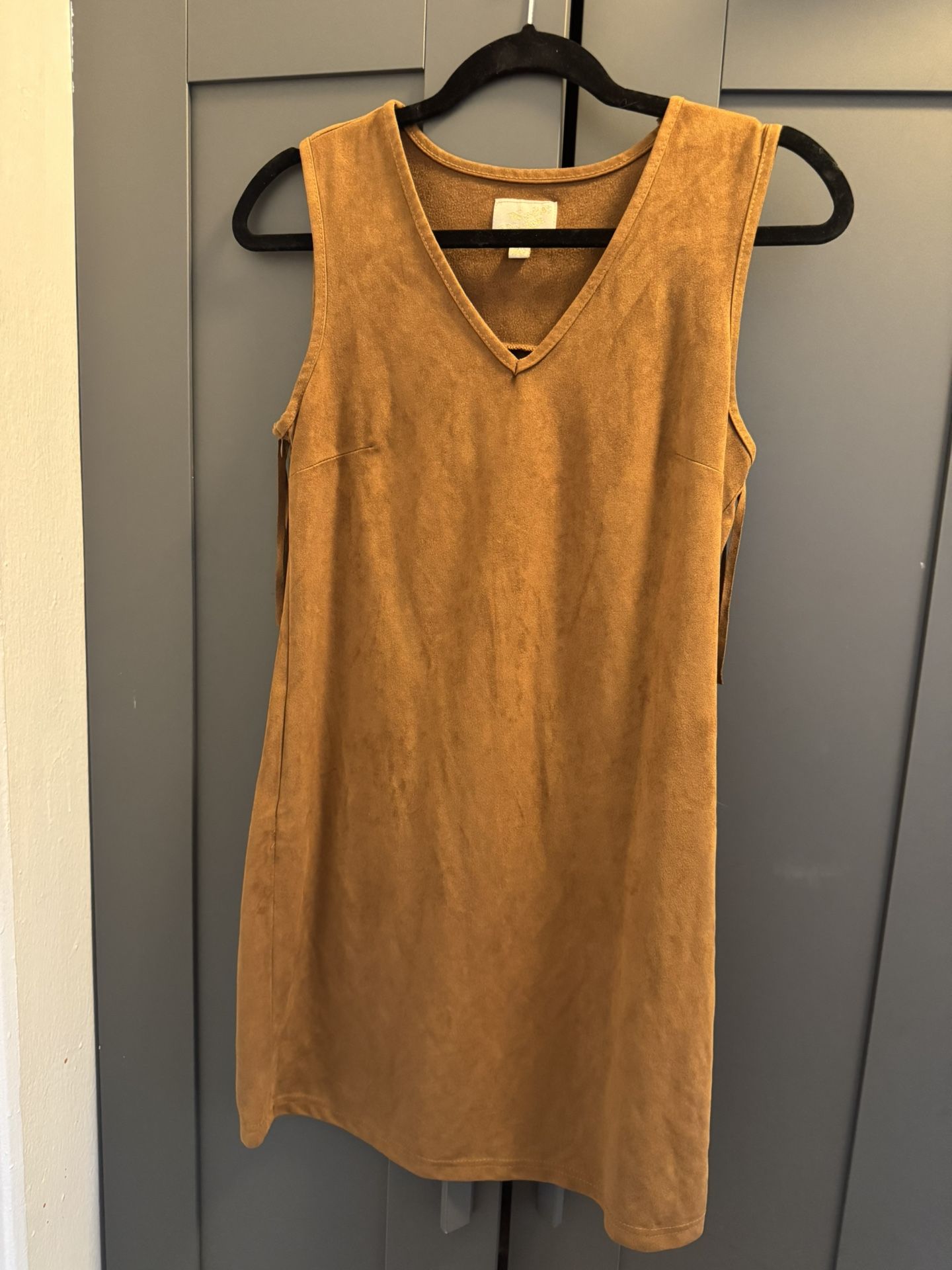 Brown Suede Fringe Dress