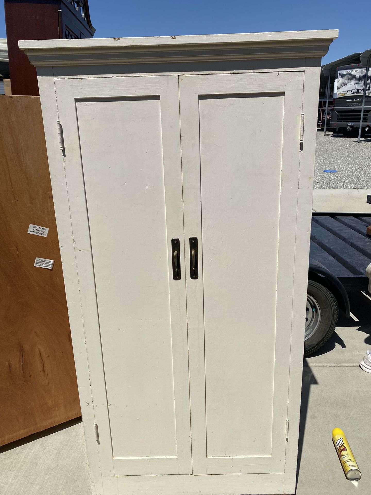 White Farmhouse Storage Cabinet