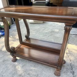 Wood  Mirrored Entry Hall Console Table