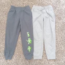 2 pairs of sweatpants joggers - Minecraft and Wonder Nation gray size 8 medium