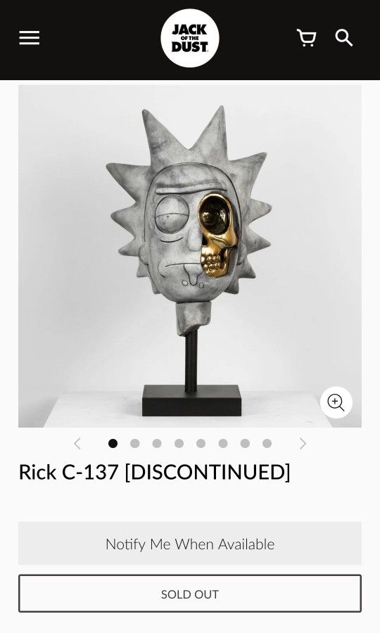 Rick And Morty - Rick C-137 Skull - New - Discontinued - Jack Of The Dust
