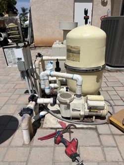 Pool filter installed refurbished
