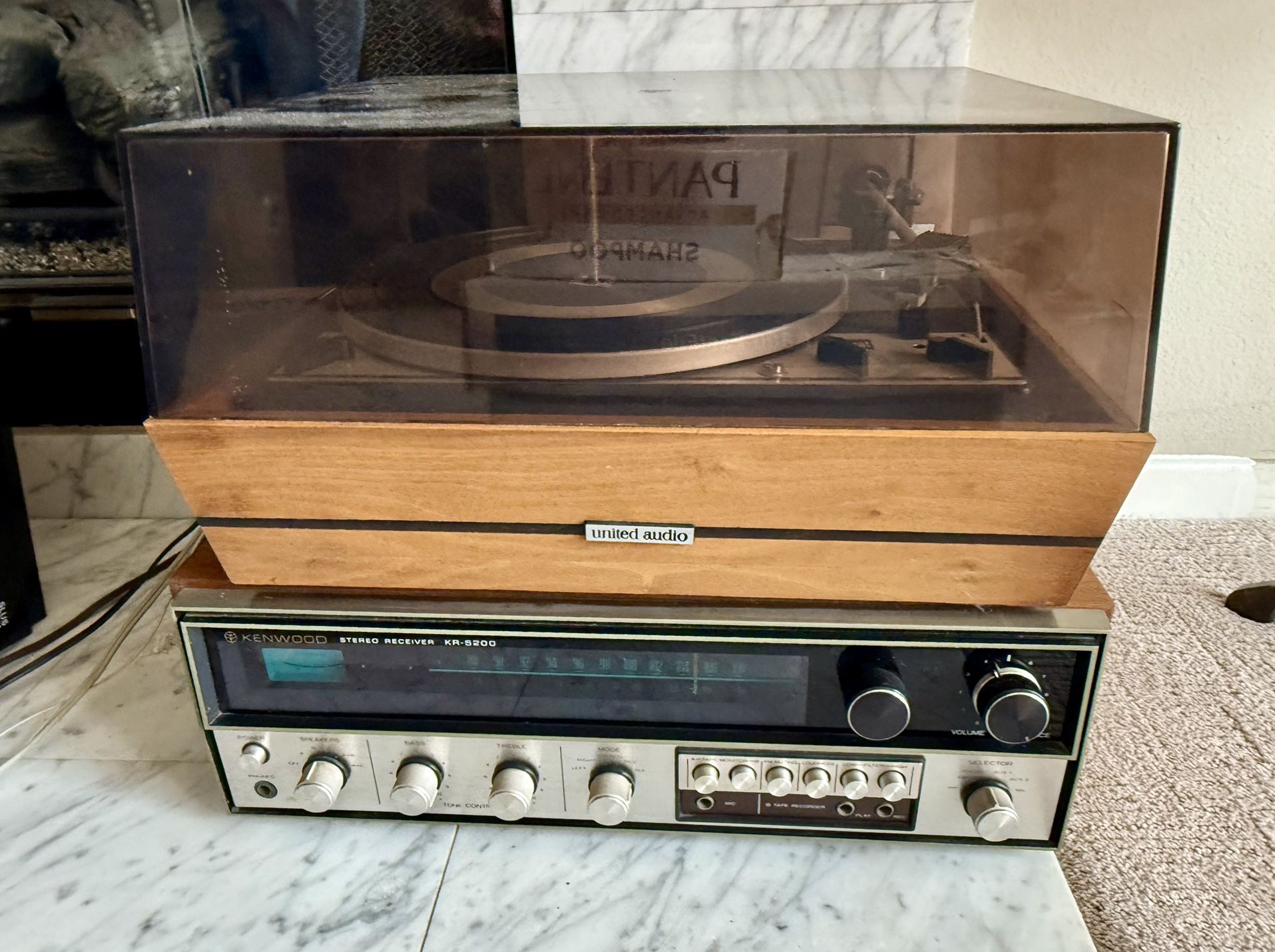 Kenwood KR-5200 Receiver & United Audio Dual 1215 S Turntable - Vintage Stereo