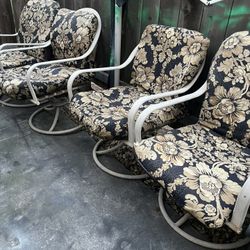 Set 4 Chairs Patio 