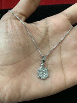 Atocha mini silver coin with silver chain