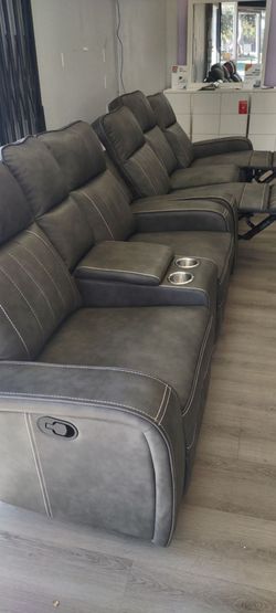 New reclining sofa and loveseat both
