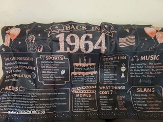 1964 Back Drop,Banner, And Pink, Rosegold, Decorations 