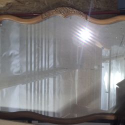 Antique Maple Mirror